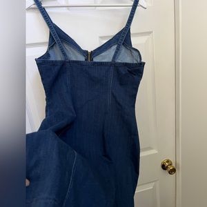Jean Zip Up Bodycon Dress